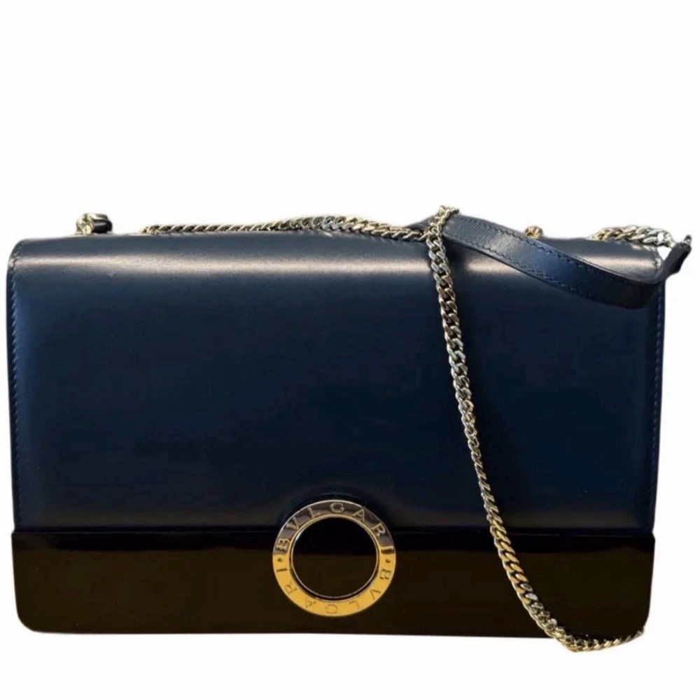 Bulgari Navy and Black Shoulder Bag